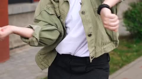 Young boy giving some moves