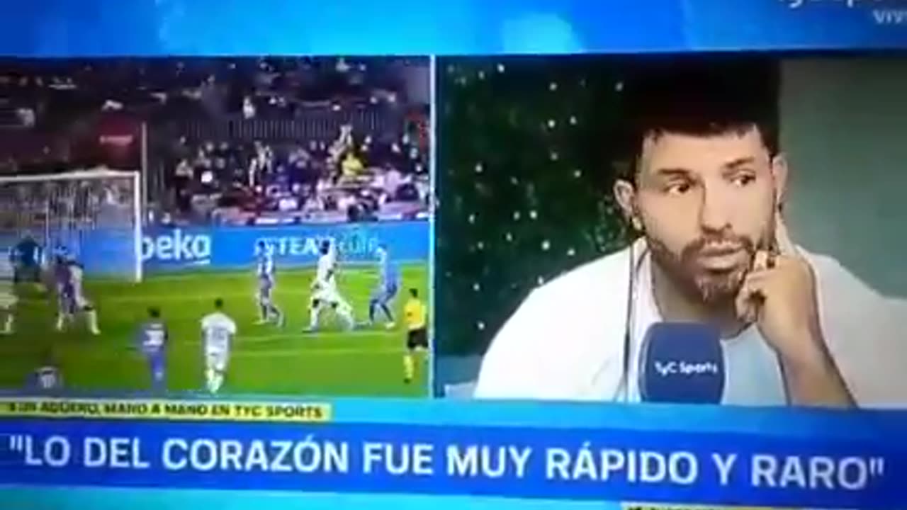 El Kun Agüero reconoció hoy, en una entrevista que la VACUNA le genero problemas de salud