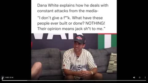 Dana White: I don't give a F about the media! The media is full of s#it!