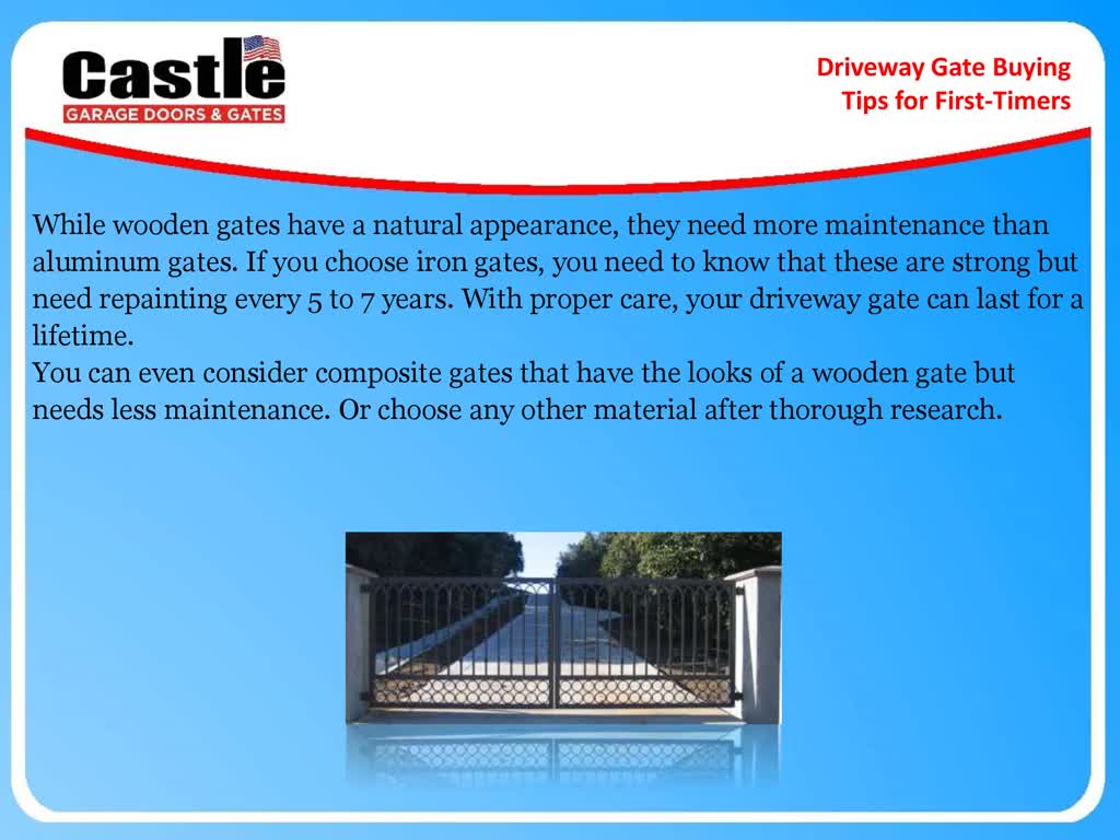 Driveway Gate Buying Tips for First-Timers