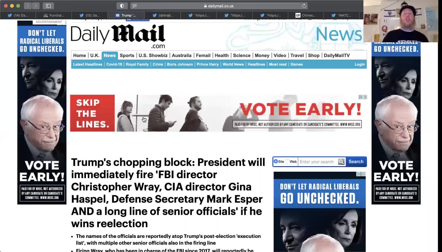 Launching Emergency Injunction Against Youtube, Trump Plans to Fire Wray, Haspel, Biden's Betrayal