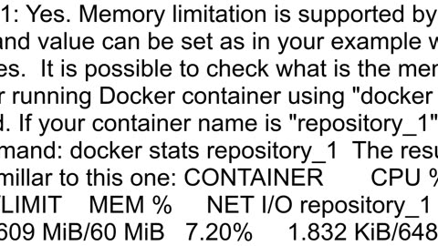 Can I use mem_limit in dockercompose and How