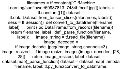 Converting tensorflow dataset to pandas dataframe