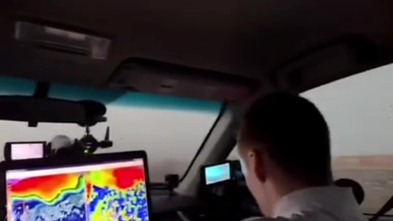 man calls out to Jesus to save them while inside a tornado