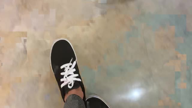 Shopper Rolls Around Store