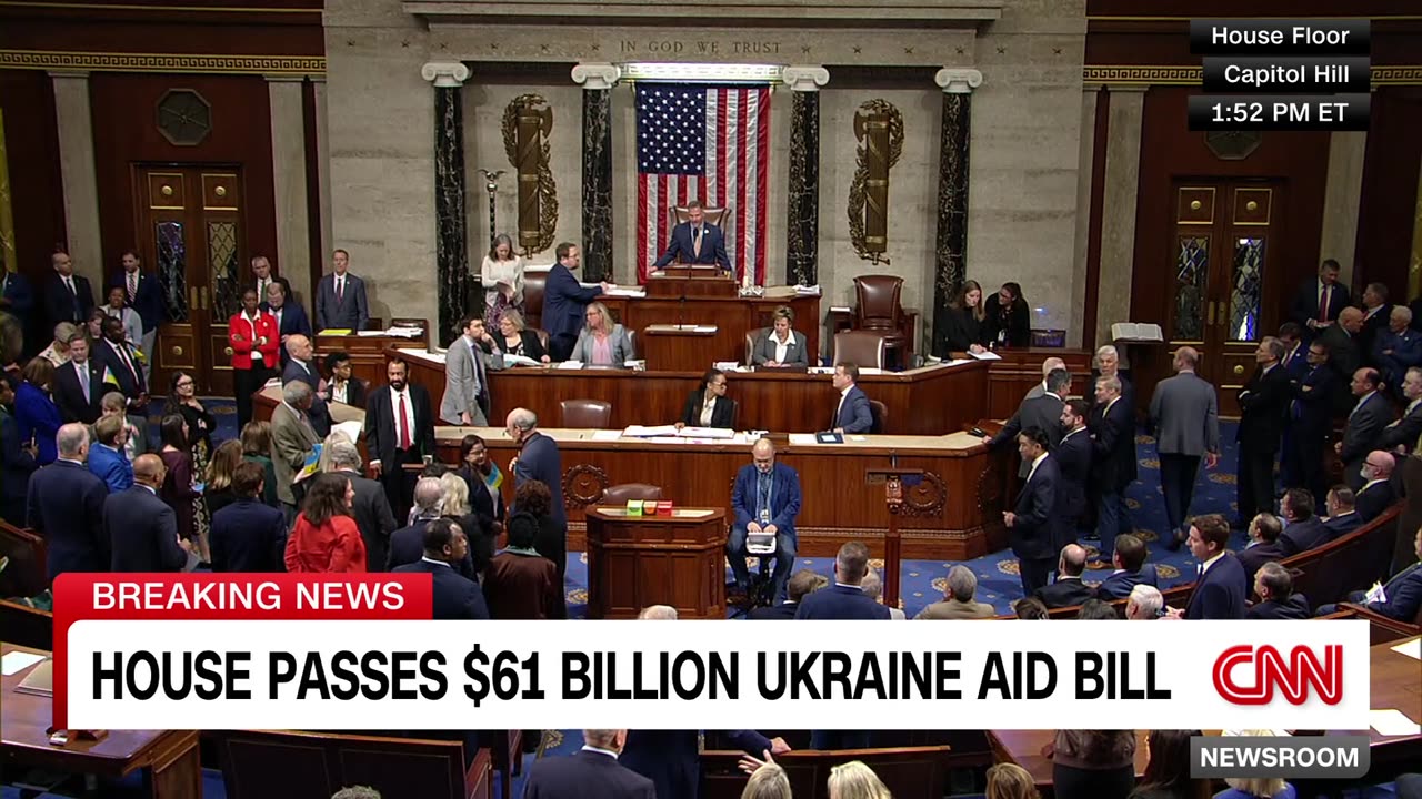 Cheers followed by outbursts after Ukraine aid bill passes House