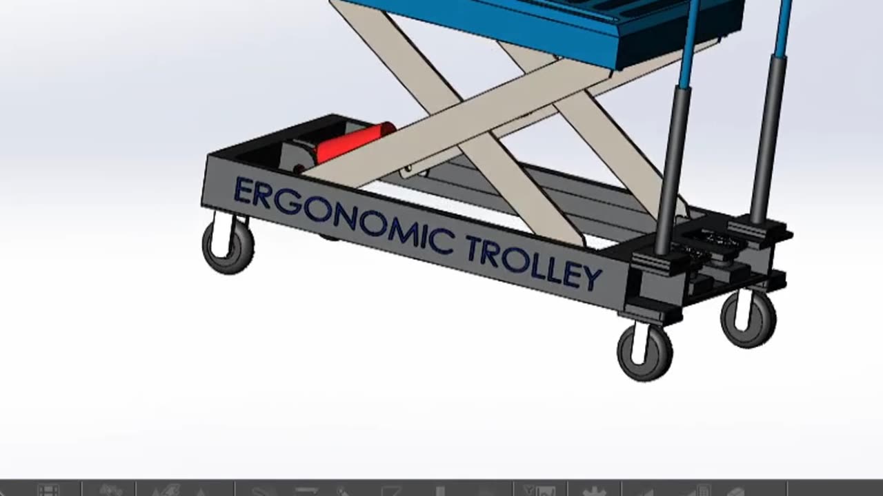 SolidWorks Tutorial simulation #ergonomics Trolly in #solidworkstutorial #drawing #tips