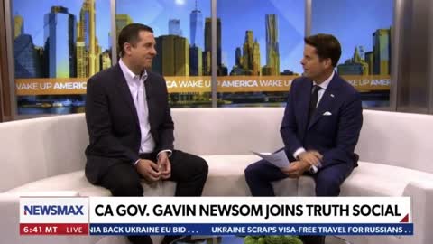 Nunes reacts to Gavin Newsom joining Truth Social.