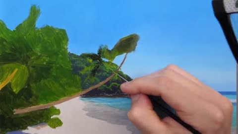 Painting a Tropical Beach Time Lapse