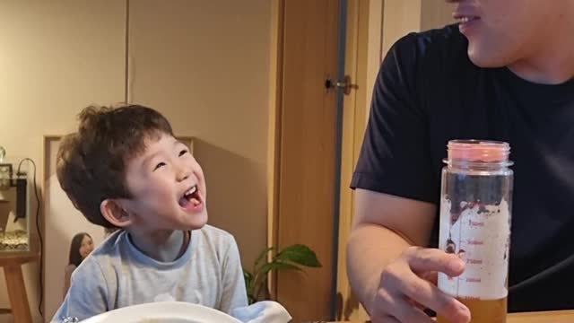happy meal with my son.