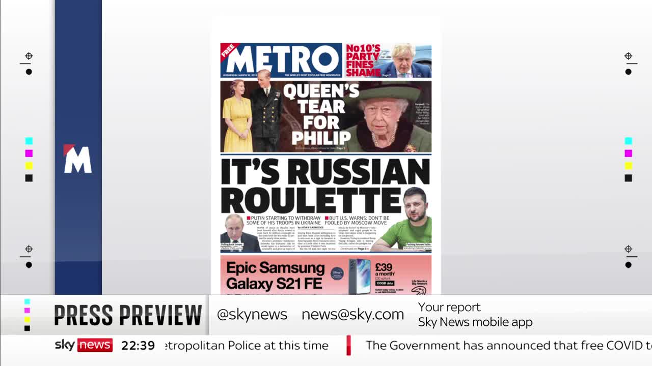 Press Preview_ Wednesday's front pages