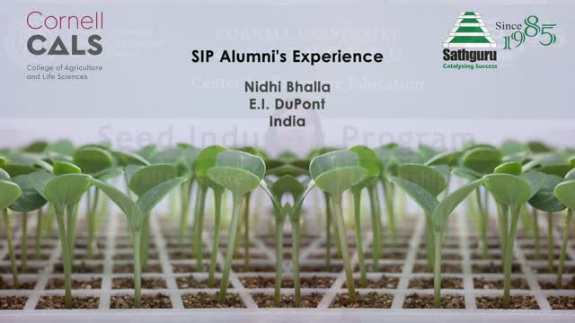 Nidhi Bhalla, E.I. DuPont, India, Alumni-Seed Industry Program