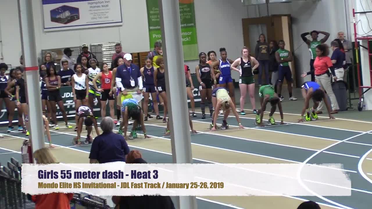 20190126 Mondo Elite - Girls 55 meters - Heat 3