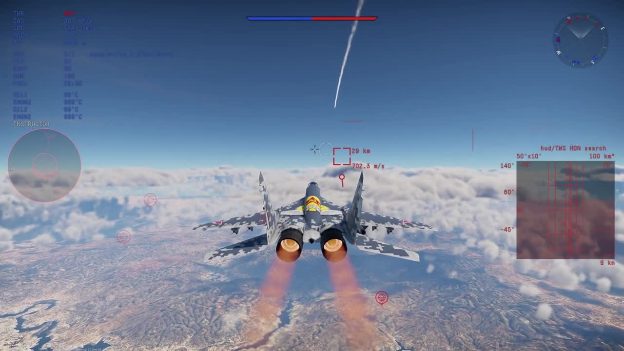 #warthunder War Thunder - MiG-29 TWS Guided 40km R-27ER Kill