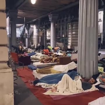 Macron's France, Paris. These are the ones who give lessons in democracy and hospitality