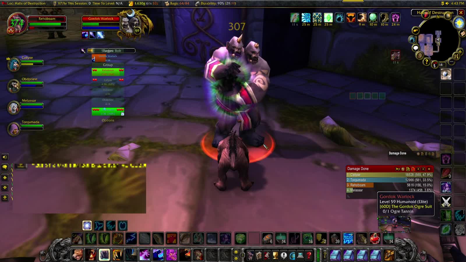 World of Warcraft Classic Druid Tanking Dire Maul Tribute Run