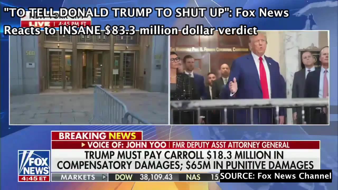 BREAKING: NYC Jury Awards Trump Accuser with $83 million dollar settlement! Fox News reacts.