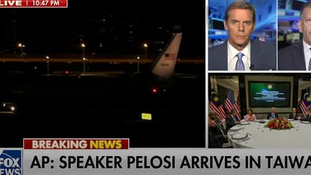 Pelosi' just landed in Taiwan. Chinese planes flying straight towards Taiwan right now