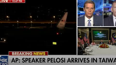 Pelosi' just landed in Taiwan. Chinese planes flying straight towards Taiwan right now