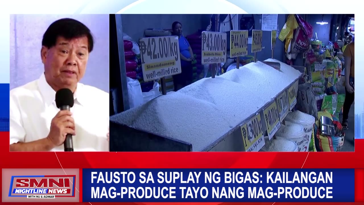 Fausto sa suplay ng bigas Kailangan mag-produce tayo nang mag-produce