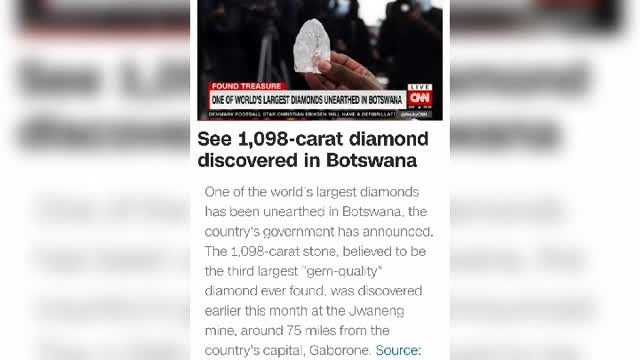 World Largest Diamond Botswana June 2021