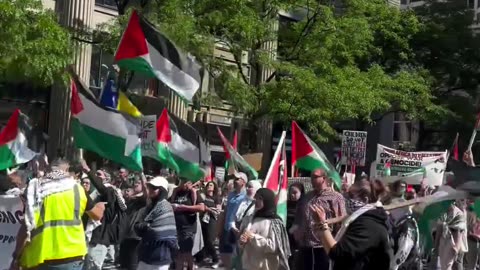 Palestine activists in Chicago use CHILDREN to call for the genocide of Jews.