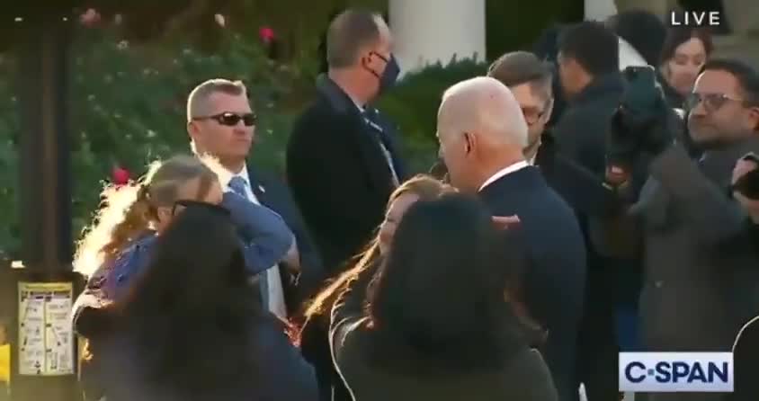 Little Girl SLAPS Creepy Biden's Hand Away From Her