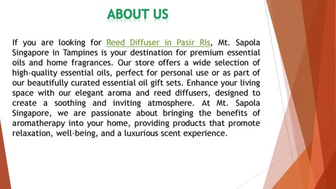 If you are looking for Reed Diffuser in Pasir Ris