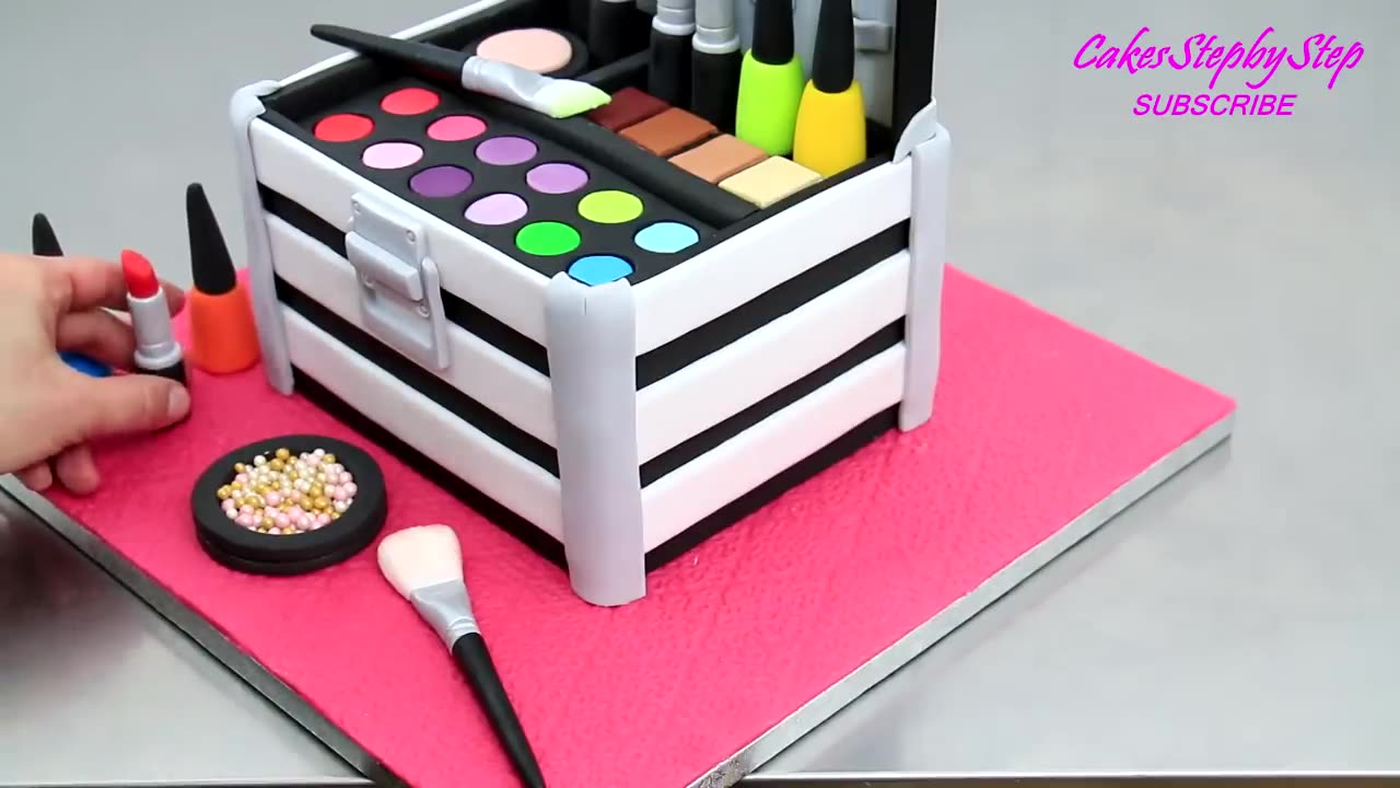 MAKEUP Cosmetics Box Cake - Pastel Caja De Maquillaje