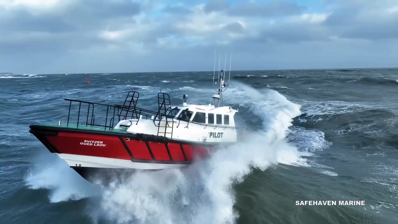 Storm Agnes & pilot boat, Safehaven Marine