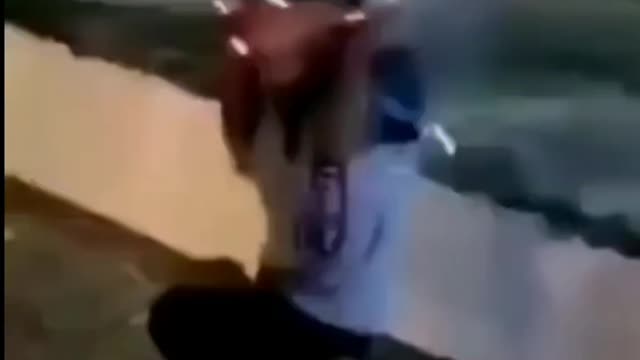 Funny boy playing with fire crackers