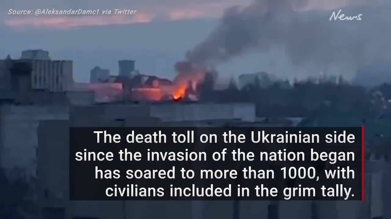 Explosive Russian invasion begins on Ukraine capital Kyiv