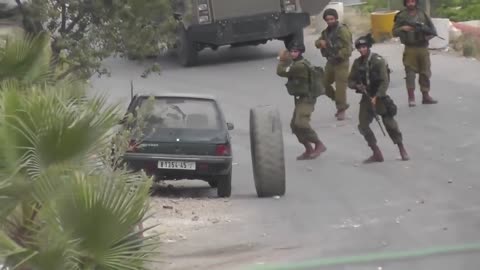 0:01 / 0:29 Instant Karma: Israeli Army vs. Palestinian Tire: 0-1