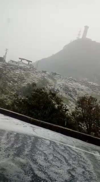 Fuerte granizada se registró este miércoles en Berlín, Santander
