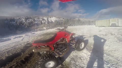 Pov snow red quad fail