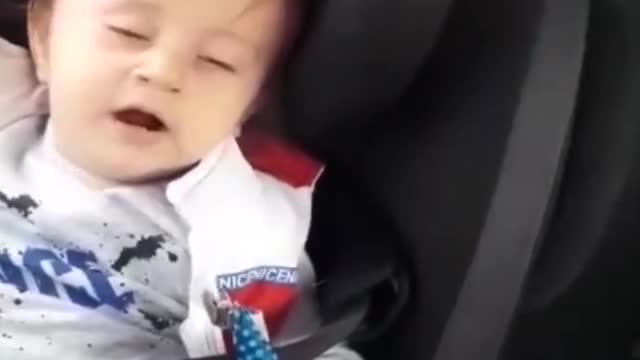 Watch the specific second this child in a real sense sings himself to rest