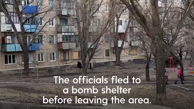 Violence escalates in eastern Ukraine as officials come under shelling attack on front