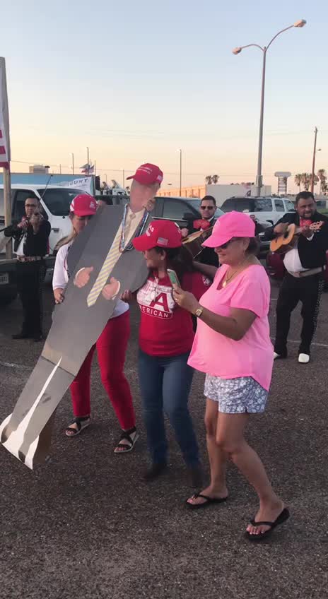 Patriots dancing with Trump