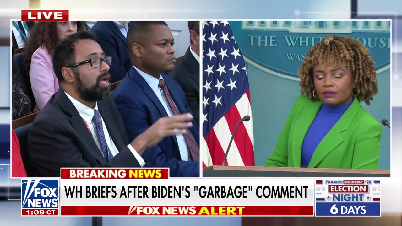 Karine Jean-Pierre suggests Biden’s ‘garbage’ comment was taken out of context