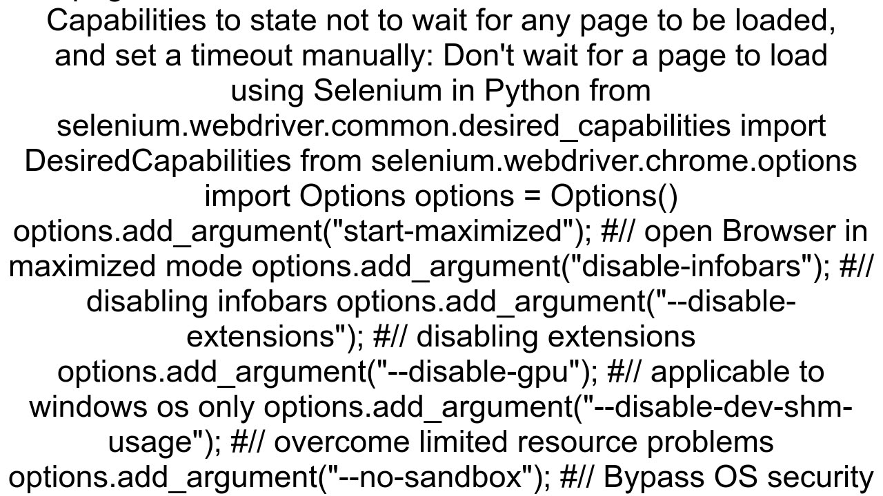 Selenium Chromedriver hangs at browser initialisation browser webdriverChrome w Python on Raspberr