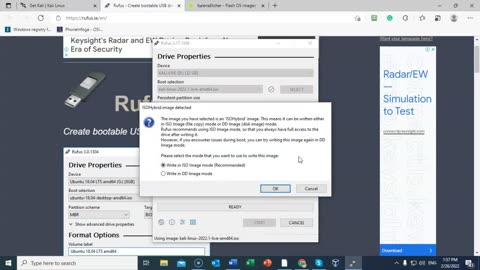 Create a Kali Live (forensic Mode) Bootable USB