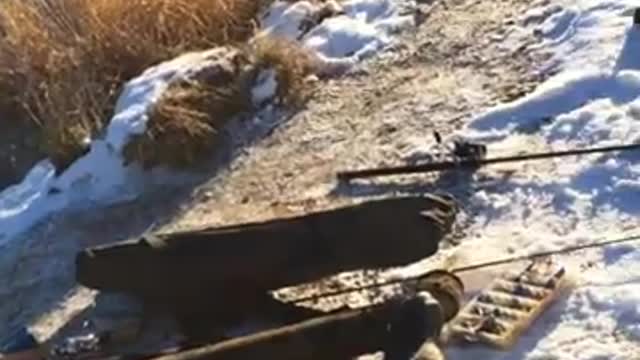 Winter fishing in Russia