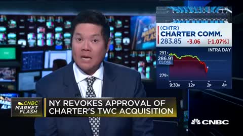 Charter Communication shares fall after NY votes to revoke the TWC acquisition