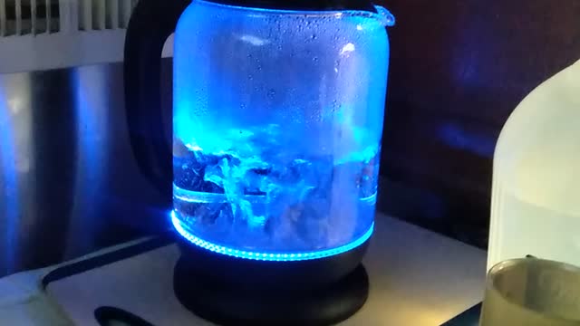 Aqua blue boiling