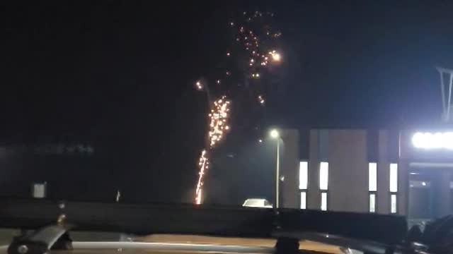 Fireworks at the seaside in Korea