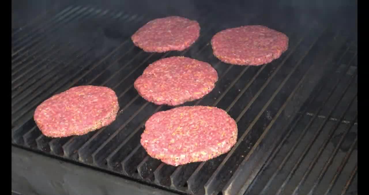 Texas Toast Hamburgers on Rec Tec Pellet Grill