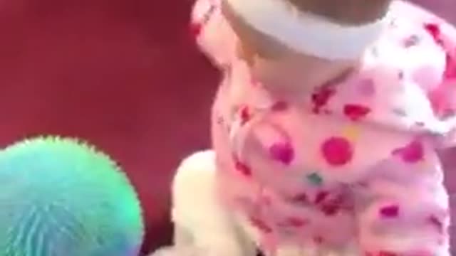 Reaction of babies to toys.