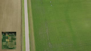 1.5 Mile Flight over river and fields with Map overlay (DJI Mavic)