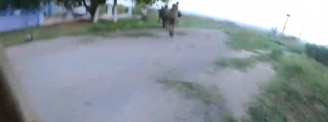 Ukrainian forces together with foreign volunteers in the Kharkov offensive.