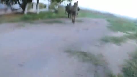 Ukrainian forces together with foreign volunteers in the Kharkov offensive.